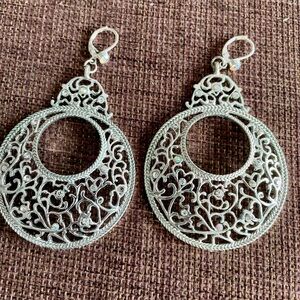 Silver Multi Stone Earrings